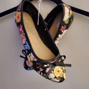 Basic Edition Floral ballet flat shoes